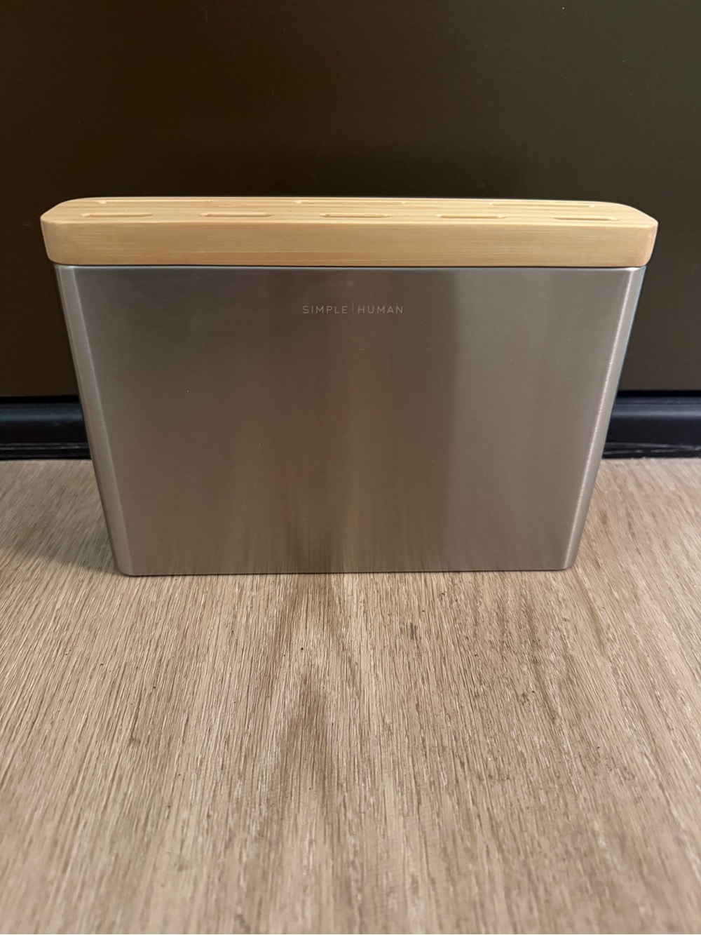 Brand New simplehuman Stainless Steel Knife Block
